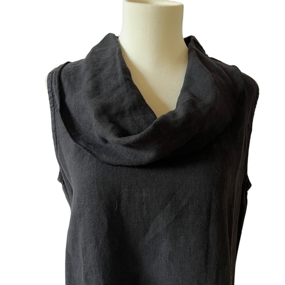 FENINI TUNIC TOP XS 100% BREATHABLE LINEN PULL ON COWL NECK CASUAL MINIMALIST - Picture 3 of 12